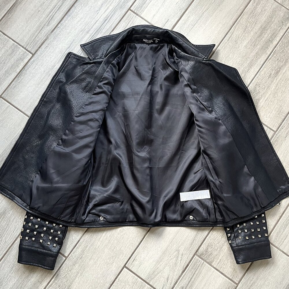 Nasty Gal X Jaydee Blanca Faux Leather Moto Jacket – NEW - Picture 5 of 14